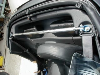 KAWAI WORKS REAR PILLAR BAR FOR SUZUKI CAPPUCCINO EA11 21R SZ0080-PI0-00 - Black Hawk Japan
