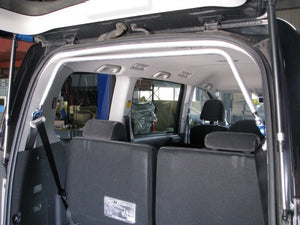 KAWAI WORKS REAR PILLAR BAR TYPE SQUARE FOR TOYOTA NOAH VOXY ZRR70 75 TY1360-PIE-00 - Black Hawk Japan