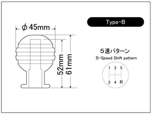 LAILE BEATRUSH JURACONR GEAR KNOB TYPE B M10x1 25P WHITE A91012W-B