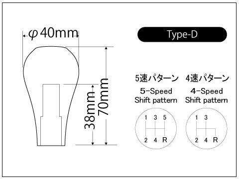 LAILE BEATRUSH JURACON GEAR KNOB TYPE D 5 16 18UNC 5S WHITE For ROVER MINI XN12 A90516W-D5