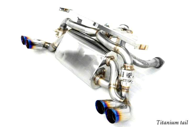 KREISSIEG F1 SOUND VALVETRONIC EXHAUST SYSTEM ULTIMATE VER. STAINLESS STEEL BILLET FLOATING CURL TAIL SANDBLAST KSG LOGO MARK FOR FERRARI F355 M2.7 F355-15-STAINLESSBILLET-M27