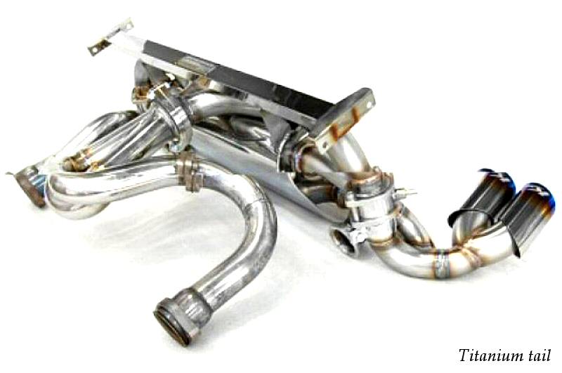KREISSIEG F1 SOUND VALVETRONIC EXHAUST SYSTEM ULTIMATE VER. STAINLESS STEEL BILLET FLOATING CURL TAIL SANDBLAST KSG LOGO MARK FOR FERRARI F355 M2.7 F355-15-STAINLESSBILLET-M27