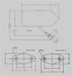 CRAFT SQUARE TOURING COMPETITION MIRROR DOOR PANEL WORKS TYPE LP RACING TCA140-F-W-LP